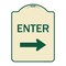 Signmission Parking Lot Enter Right Arrow Heavy-Gauge Aluminum Architectural Sign, 24" x 18", TG-1824-23426 A-DES-TG-1824-23426 - alternate 1